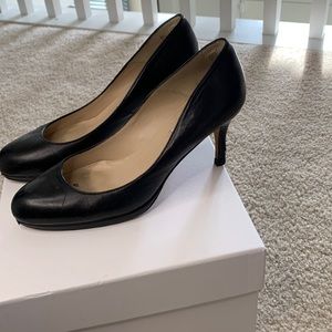 L.K. Bennett Shilo Black Leather Pumps